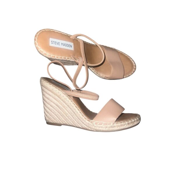 ✨Steve Madden Mckenzie Tan Espadrille Sz 9 Wedges✨ - Picture 7 of 11